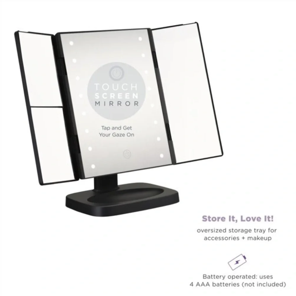 Conair Reflections TriPanel LED Plastic 1x 2x 3X Magnification Mirror